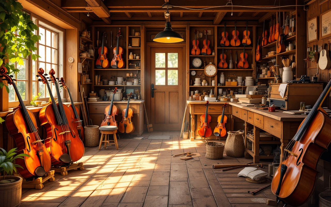 Unsere Werkstatt für Lutherie spezialisiert sich auf den handwerklichen Instrumentenbau und die Reparatur von Streichinstrumenten wie Geige, Bratsche und Cello. Wir bieten professionelle Restaurierung, Klangoptimierung und ein breitgefächertes Zubehör für Musiker. Mit langjähriger handwerklicher Tradition unterstützen wir Musiker bei der individuellen Betreuung und dem Verkauf hochwertiger Musikinstrumente.